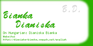 bianka dianiska business card